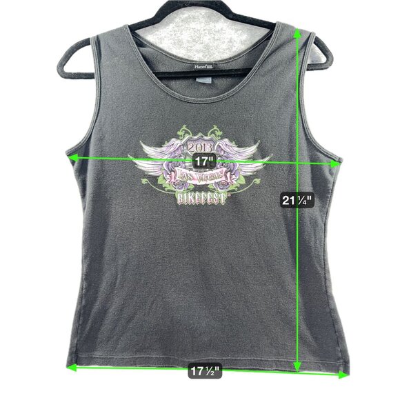 Bikefest Size L Black Las Vegas 2013 Tank Top Biker Motorcycle Harley - Picture 6 of 6